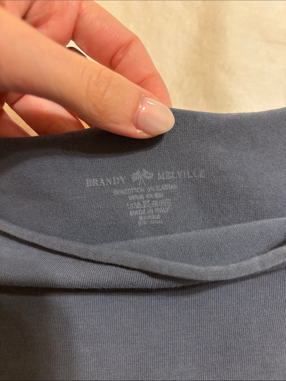 Brandy Melville Top in Slate Blue - Picture 2 of 3